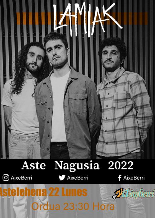 Cartel de LAMIAK - Txosna Aixeberri Konpartsa Aste Nagusia Bilbao
