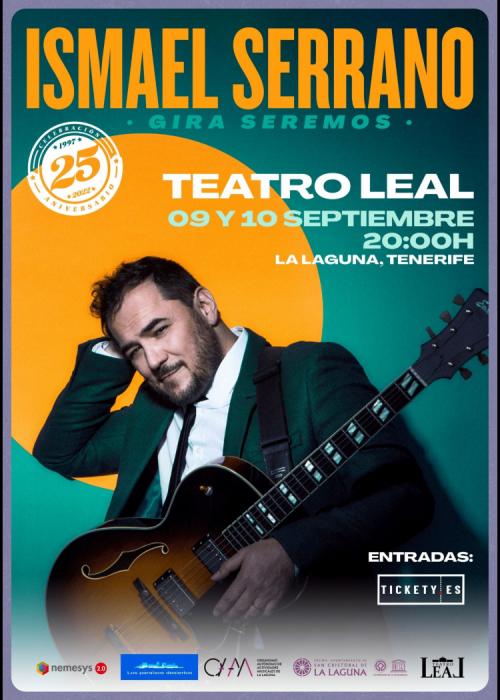 Cartel de Concierto de Ismael Serrano en San Cristóbal de La Laguna
