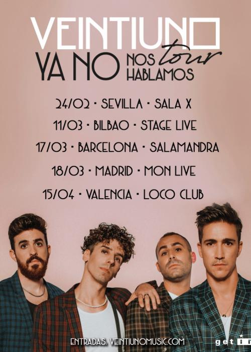 Cartel de Concierto de Veintiuno en Sevilla