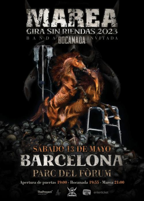 Cartel de Concierto de Marea en Barcelona