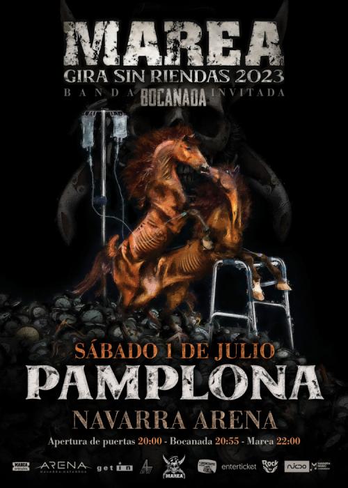 Cartel de Concierto de Marea en Pamplona/Iruña