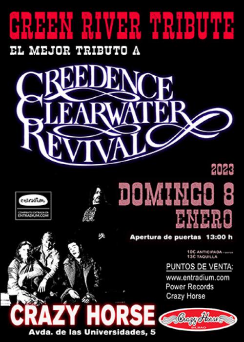 Cartel de Concierto de GREEN RIVER Tributo CREEDENCE CLEARWATER REVIVAL en Bilbao