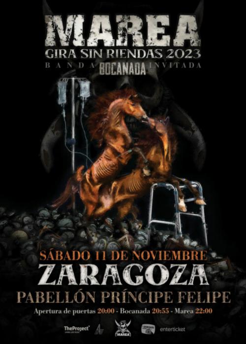Cartel de Concierto de Marea en Zaragoza