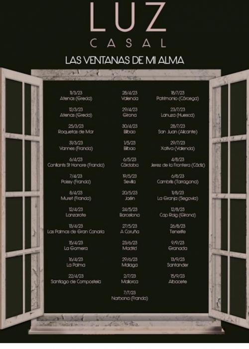 Cartel de Concierto de Luz Casal en Pineda de Mar