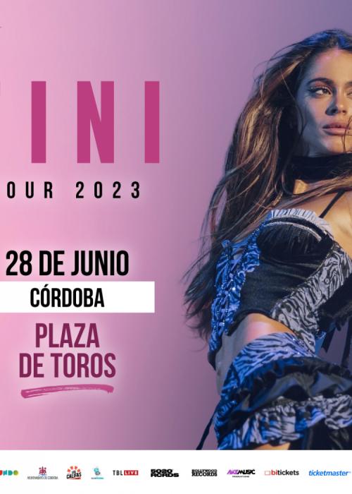 Cartel de Concierto de Tini en Córdoba