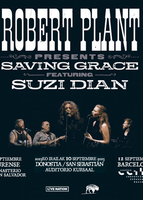 Cartel de Concierto de Robert Plant en Donostia-San Sebastián