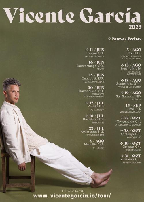 Cartel de Concierto de Vicente García en Madrid