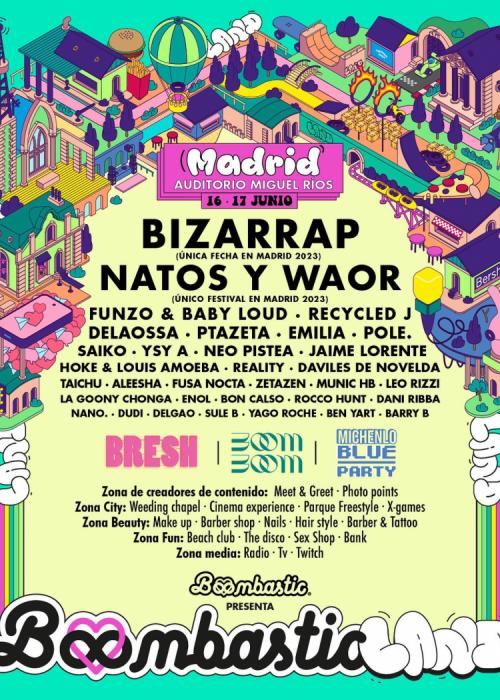 Cartel de Festival Boombastic Land Madrid 2023