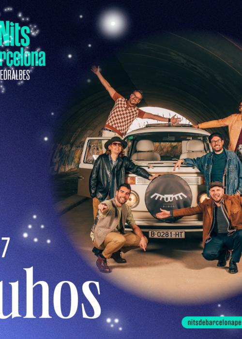 Cartel de Concierto de Buhos en Barcelona