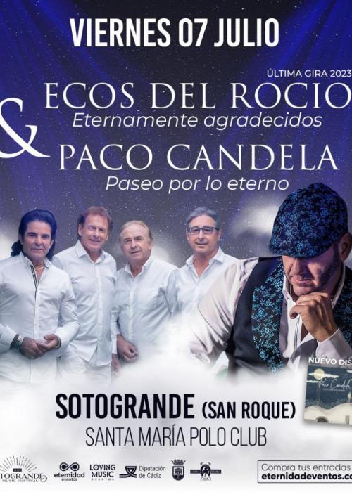 Cartel de Concierto de Ecos del Rocío + Paco Candela en San Roque