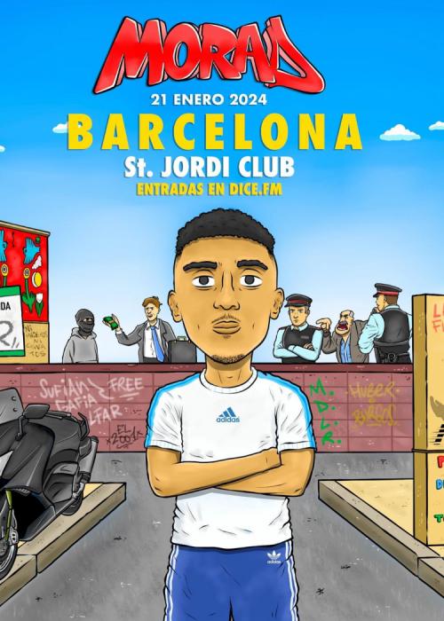 Cartel de Concierto de Morad en Barcelona