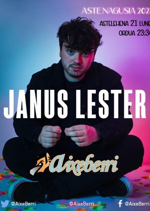 Cartel de JANUS LESTER - txosna Aixeberri Konpartsa Aste Nagusia Bilbao