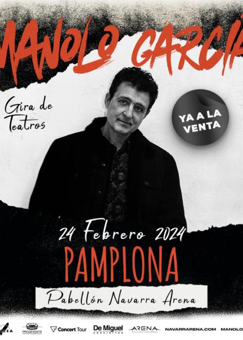 Cartel de Concierto de Manolo García en Pamplona/Iruña