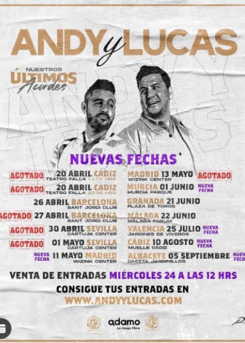 Cartel de Concierto de Andy & Lucas en Málaga