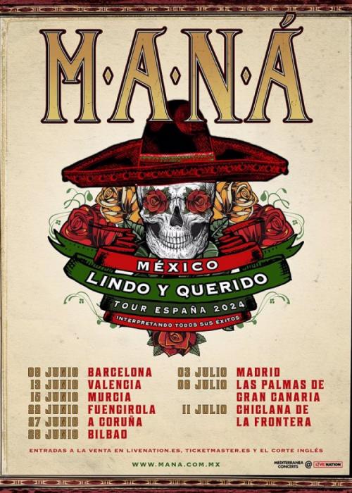 Cartel de Concierto de Maná en Granada