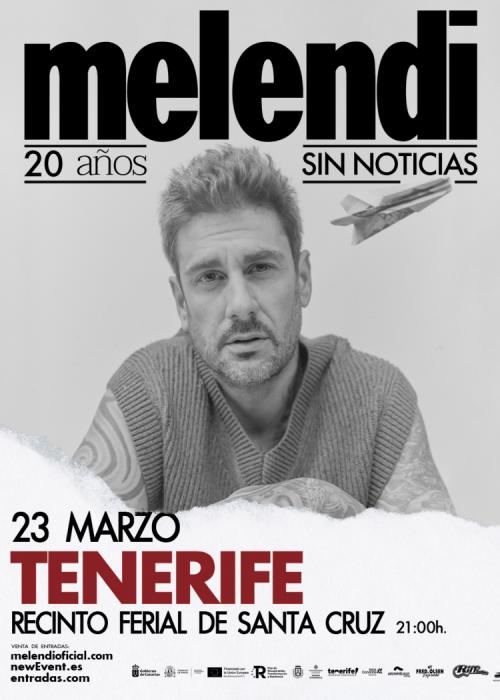 Cartel de Concierto de Melendi en Tenerife