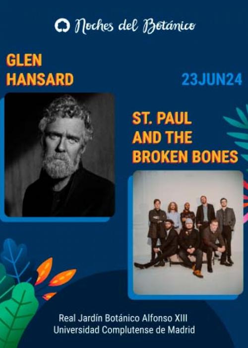 Cartel de Concierto de Glen Hansard + St. Paul & Broken Bones en Madrid