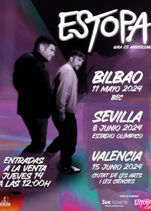 Cartel de Concierto de Estopa en Bilbao