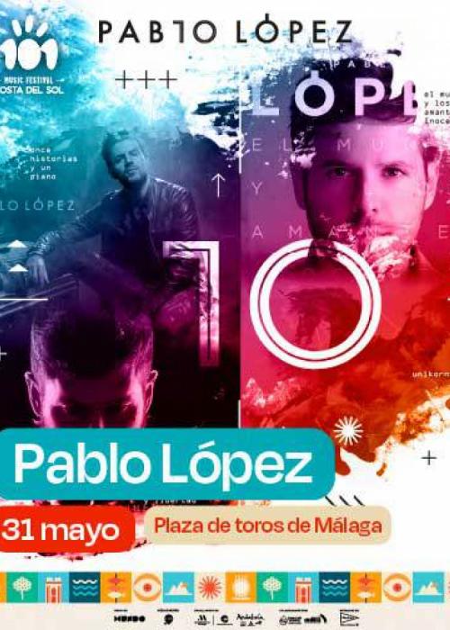 Cartel de Concierto de Pablo López en Málaga
