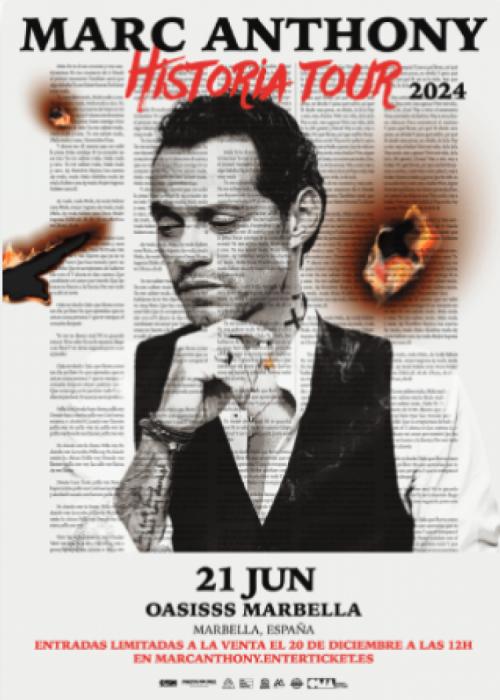 Cartel de Concierto de Marc Anthony en Marbella