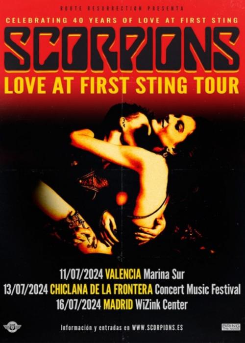 Cartel de Concierto de Scorpions en Chiclana de la Frontera
