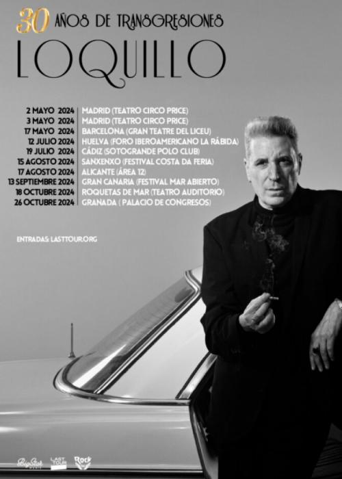 Cartel de Concierto de Loquillo en Roquetas de Mar