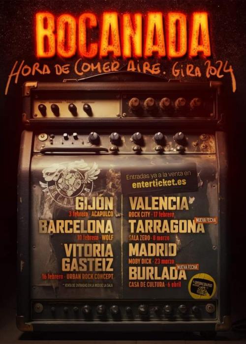 Cartel de Concierto de Bocanada en Barcelona