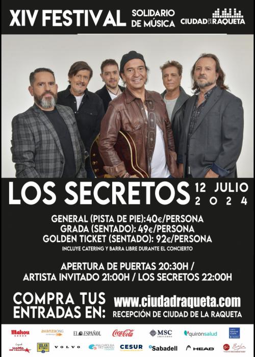 Cartel de Concierto de Los Secretos en Madrid