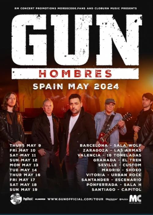 Cartel de Concierto de Gun en Barcelona