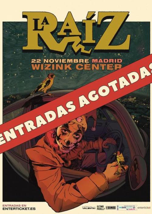 Cartel de Concierto de La Raíz en Madrid