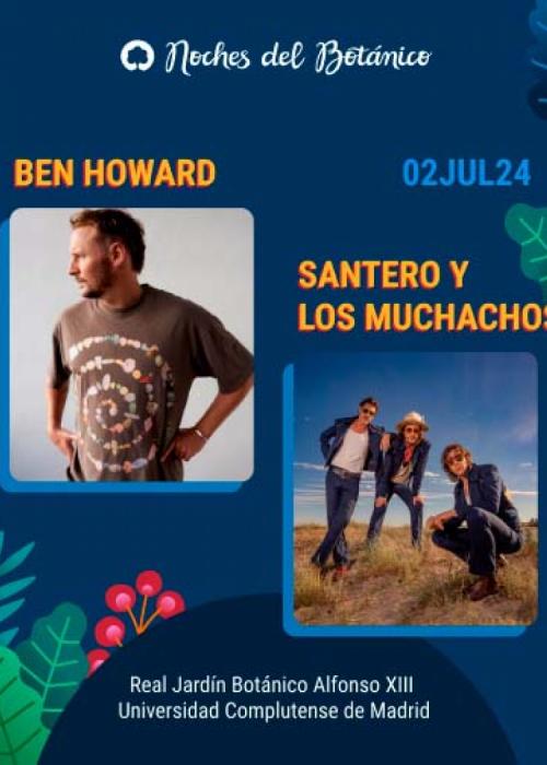 Cartel de Concierto de Ben Howard + Santero y los Muchachos en Madrid