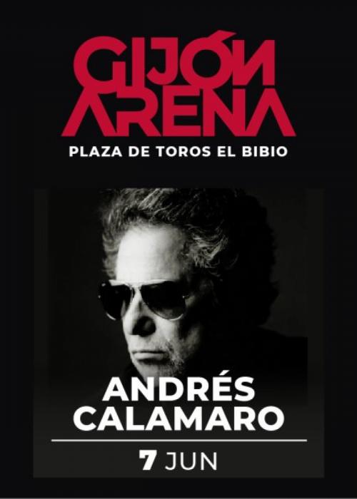 Cartel de Concierto de Andrés Calamaro en Gijón
