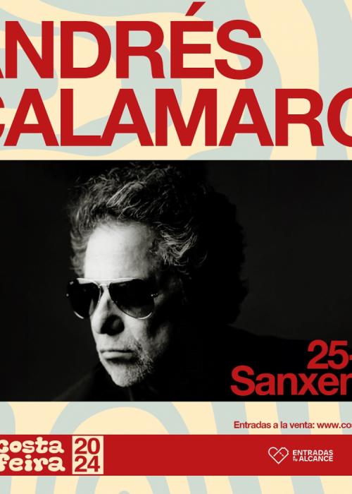 Cartel de Concierto de Andrés Calamaro en Sanxenxo