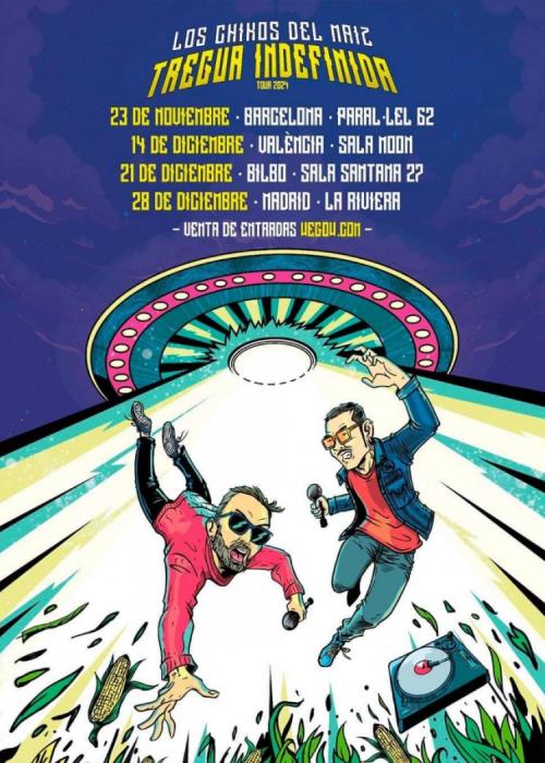 Cartel de Concierto de Los Chikos del Maíz en Bilbao