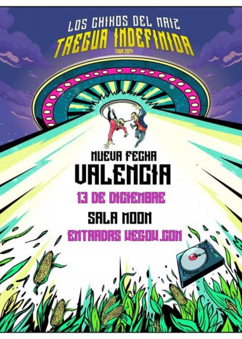 Cartel de Concierto de Los Chikos del Maíz en Valencia