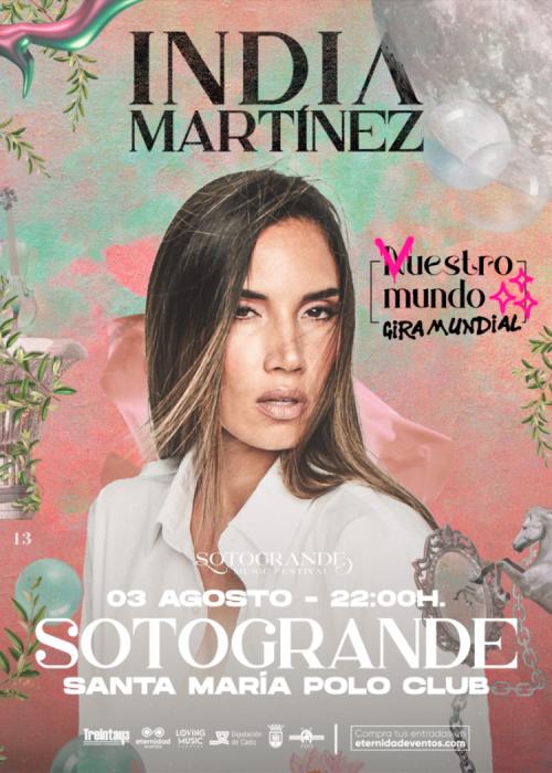 Cartel de Concierto de India Martínez en San Roque