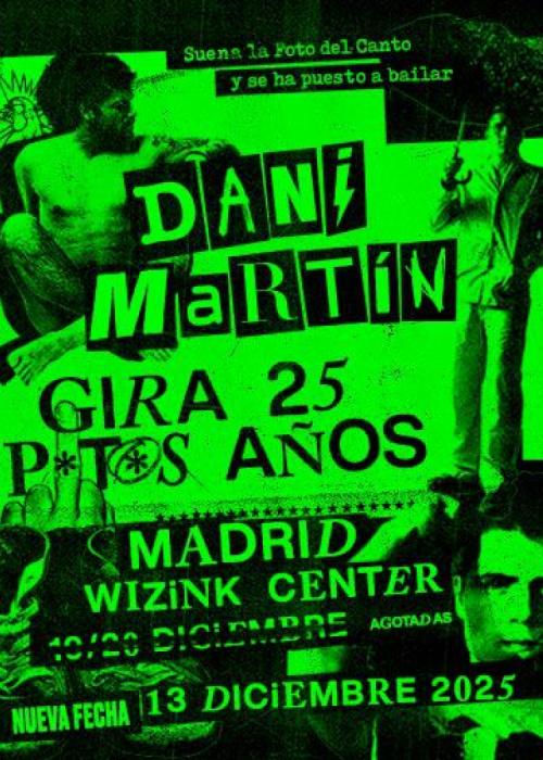 Cartel de Concierto de Dani Martín en Madrid
