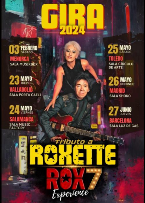 Cartel de Concierto de ROX7 Experience en Barcelona