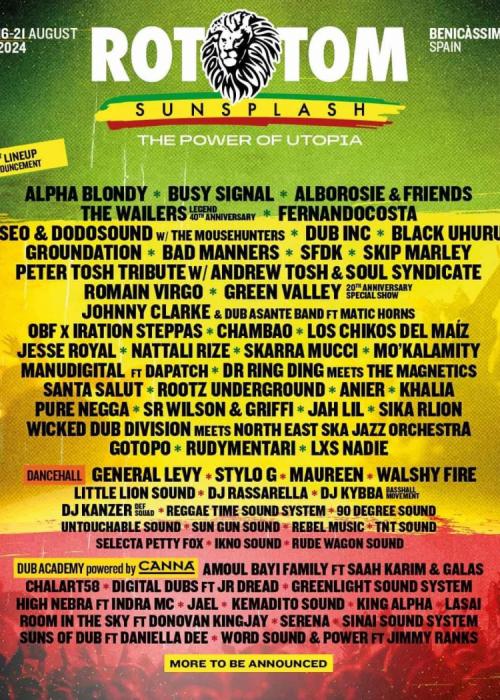 Cartel de Rototom Sunsplash 2024