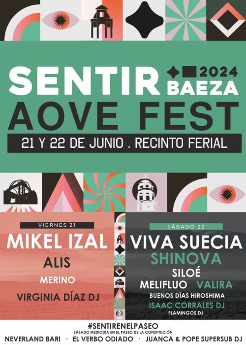 Cartel de Sentir Baeza 2024 AOVE Fest