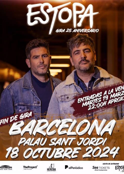 Cartel de Concierto de Estopa en Barcelona