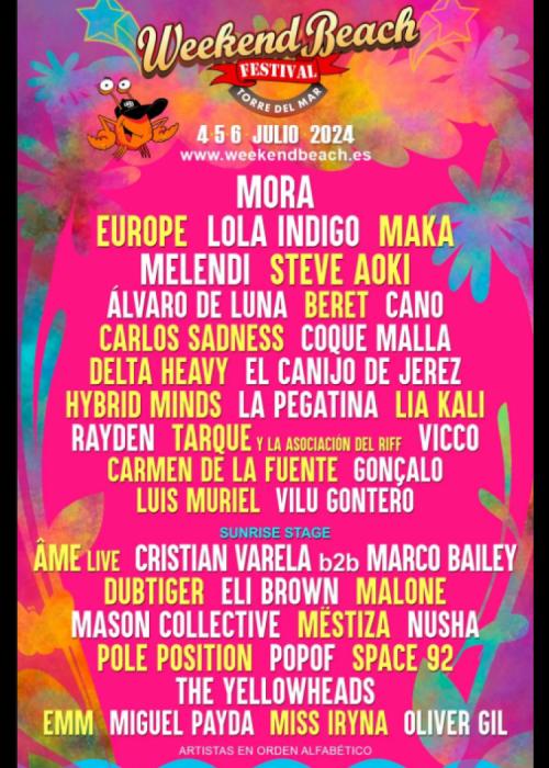 Cartel de Weekend Beach Festival 2024