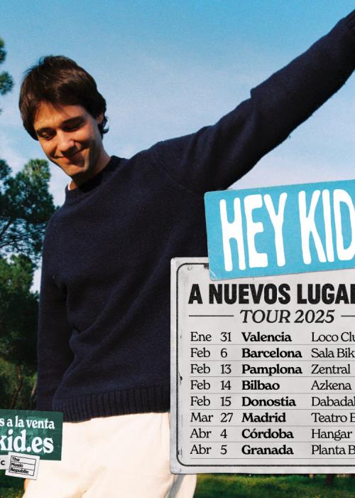 Cartel de Concierto de Hey Kid en Barcelona
