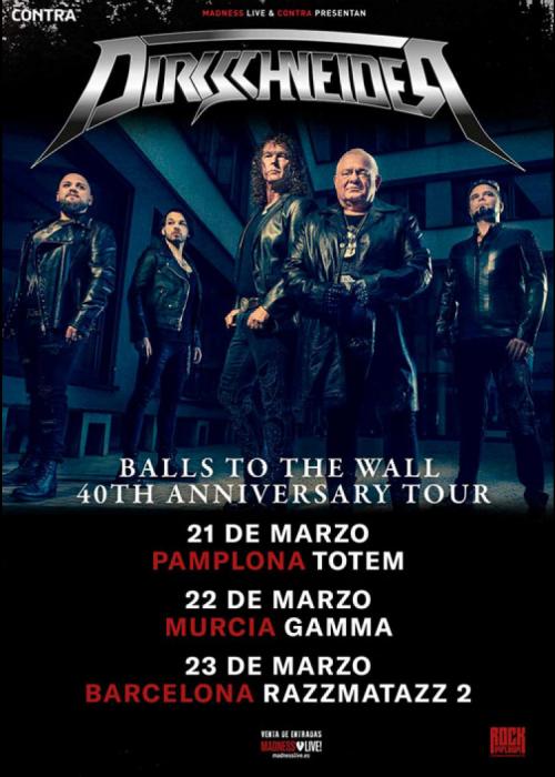 Cartel de Concierto de Udo Dirkschneider en Barcelona