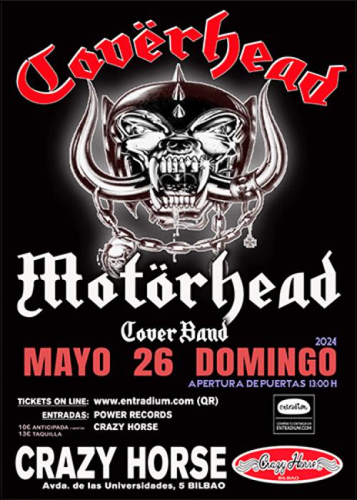 Cartel de Concierto de COVËRHEAD-MOTÖRHEAD COVER BAND en Bilbao
