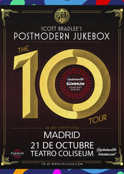 Cartel de Concierto de Postmodern Jukebox en Madrid