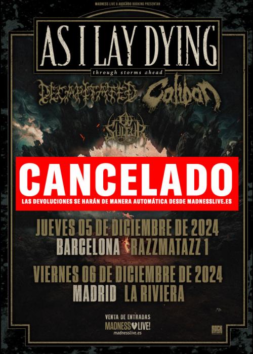 Cartel de As I Lay Dying + Decapitated + Caliban + Left To Suffer en Madrid
