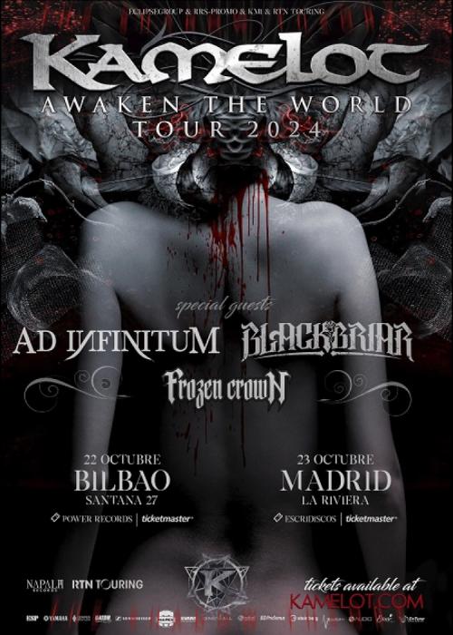 Cartel de Concierto de Kamelot en Madrid