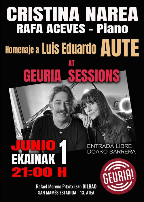 Cartel de Concierto de CRISTINA NAREA y RAFA ACEVES en Bilbao