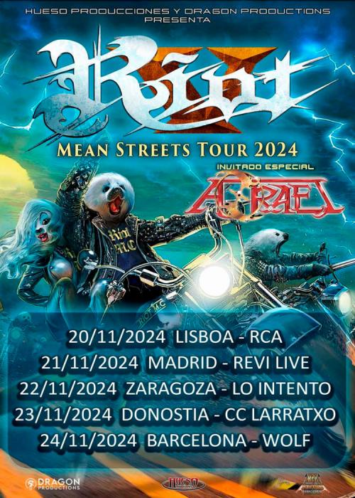 Cartel de Concierto de Riot V + Azrael en Barcelona